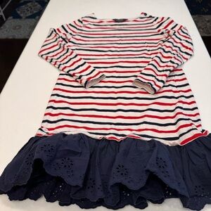 Polo Ralph Lauren Big Girls Striped Cotton Jersey Dress Size L 12-14